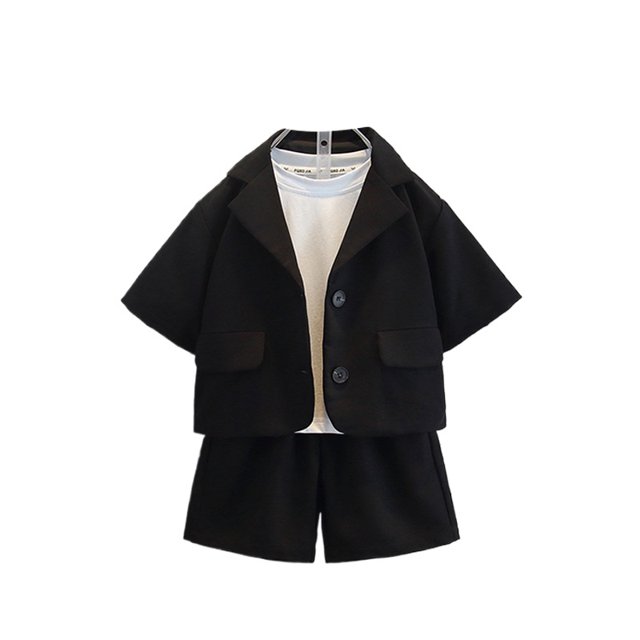 Costumes pour Garçons Été Décontracté Veste Garçon Robe pour Enfants Petit Complet Ensemble Trois Pièces