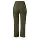thumbnail image 4 of WILLBEST Pantalones Casuales elegantes para Mujer para Uso Diario: Pantalones de Moda de Color Sólido con Encaje, Cintura Alta, Bolsillo con Cordón, Largo 9/10 Extra Grande, 4 of 5