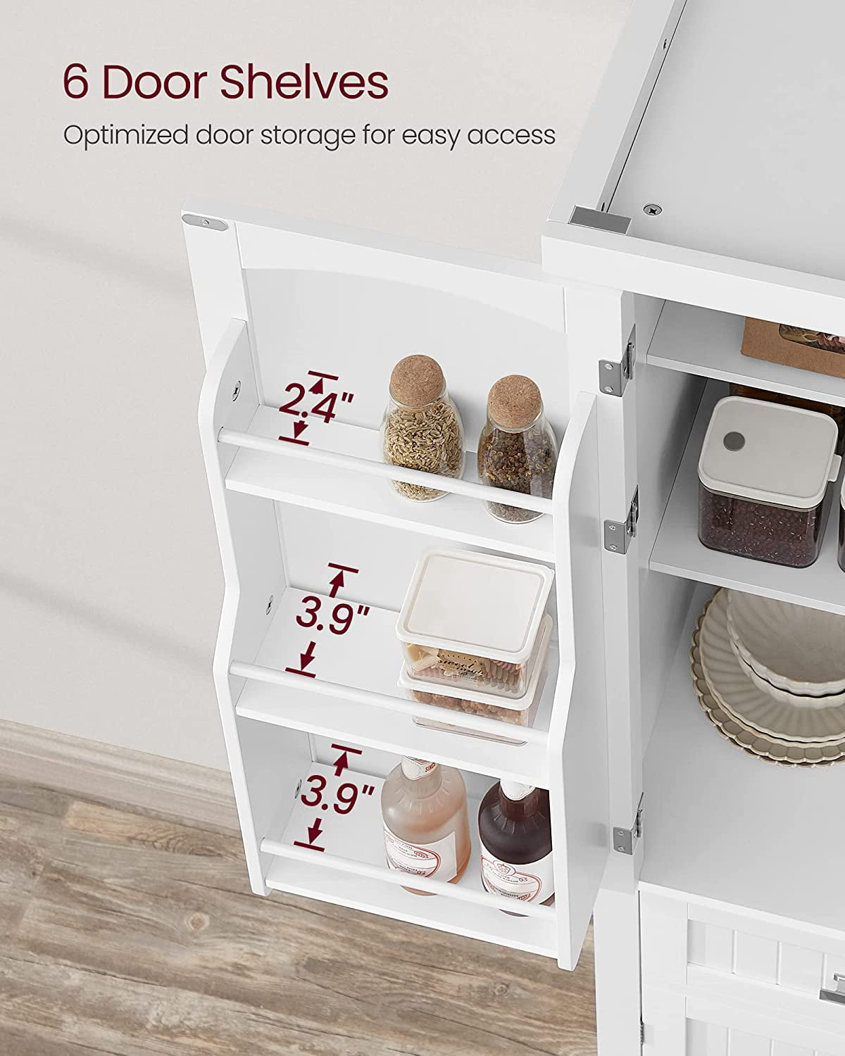 carrotez Cabinet Organizer Shelf, Set of 2 Stackable Kitchen Counter  Shelves, Cabinet organizers and Storage, Pantry Organizer, White 9.8 x 7.8  x 6.1