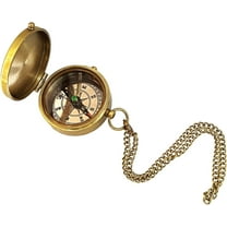 Vintage Compass with Chain,Open Compass Gifts for Men, Pocket, Beautiful Handmade Gift Compass, 2" in Diameter
