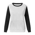 thumbnail image 4 of MeetoTime Chandail en Molleton pour Femmes Mode Automne Manches Longues Col Rond Ample avec Poche, 4 of 5