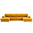 thumbnail image 2 of Sectional, Solid Construction, Mustard Yellow Upholstered Living Room, Fashionable,, 2 of 6