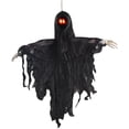 thumbnail image 1 of leyfeng Fantasma colgante de Halloween con cadenas de ojos LED rojos Control de voz de fantasma de calavera voladora espeluznante aterrador, 1 of 8