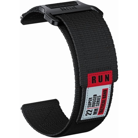 22MM Rugged Nylon Band Compatible for AMAZTIM / M3E / M3 Ultra / M3 / M2 / T2 / T3 Smart Watch, Soft Woven Adjustable Wristbands Strap for AMAZTIM Smart Watch, Accessory for Men and Women