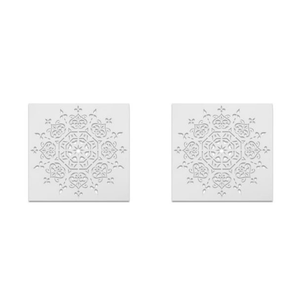 Riwesomey Creativity With Mandala Stencils - Hecho de materiales A3 Poster Print Posters Pintura DIY Incluyendo 2-50 * 50cm 2-50*50cm 2Conjunto