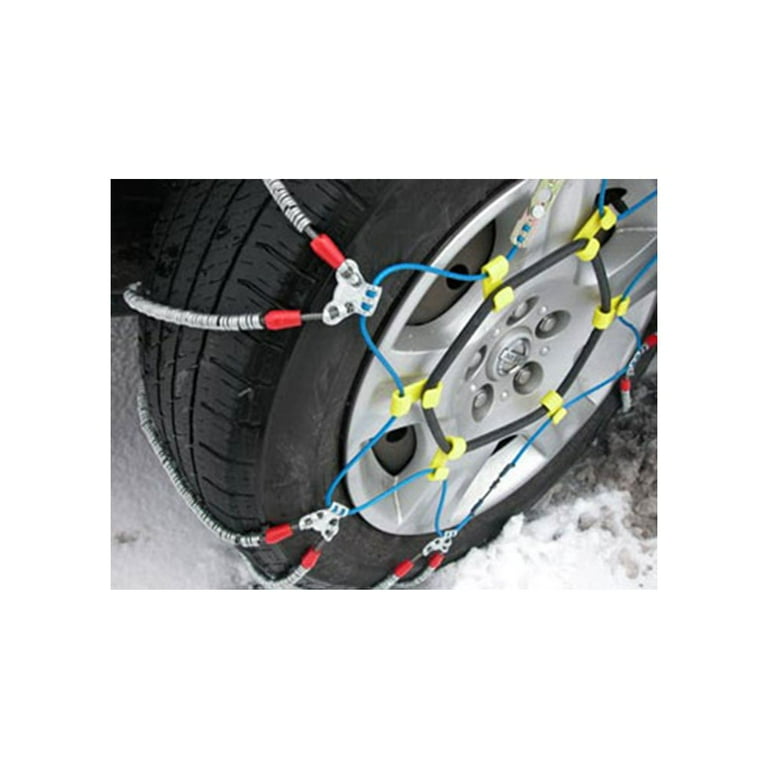 Super Z 6 Compact Cable Tire Snow Chain Set for Cars, Trucks, and