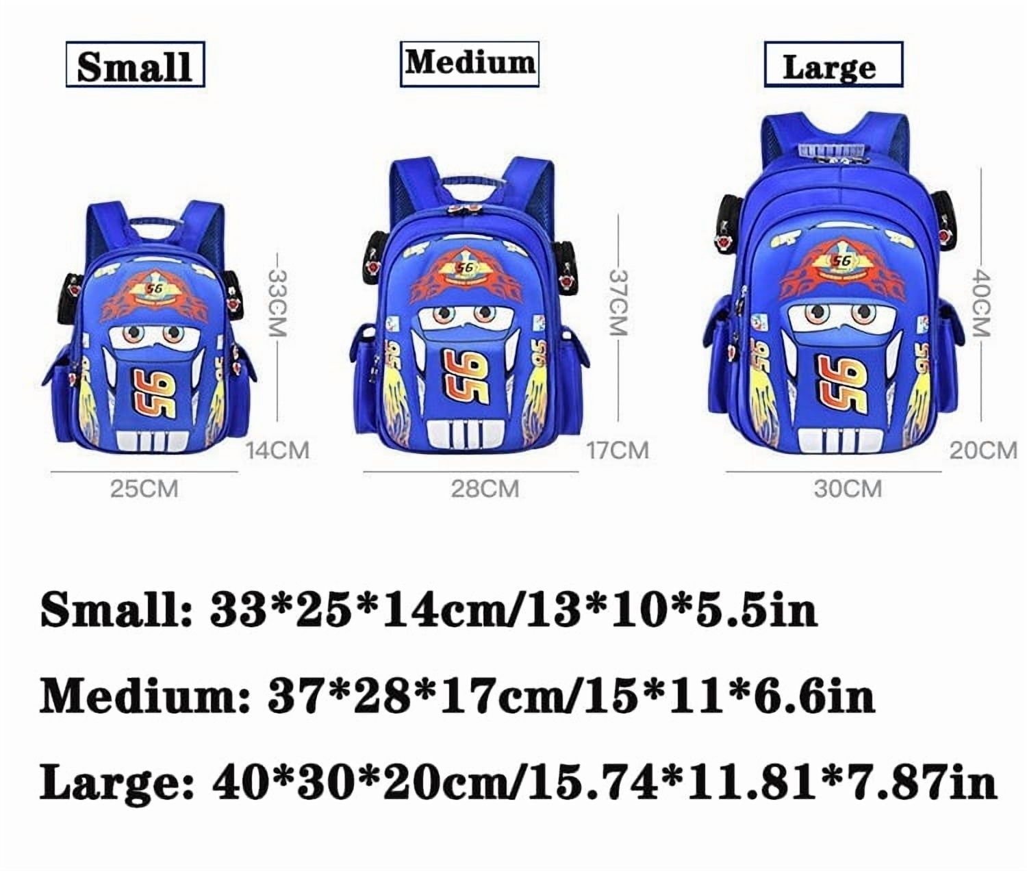 Car Cartoon Red Racing Bag 3D Pocket Backpack Mini Black Racing Backpack