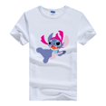 thumbnail image 1 of Disney-camisetas con estampado de Lilo & Stitch para mujer, blusa blanca Kawaii, blusas holgadas de manga corta, 1 of 4