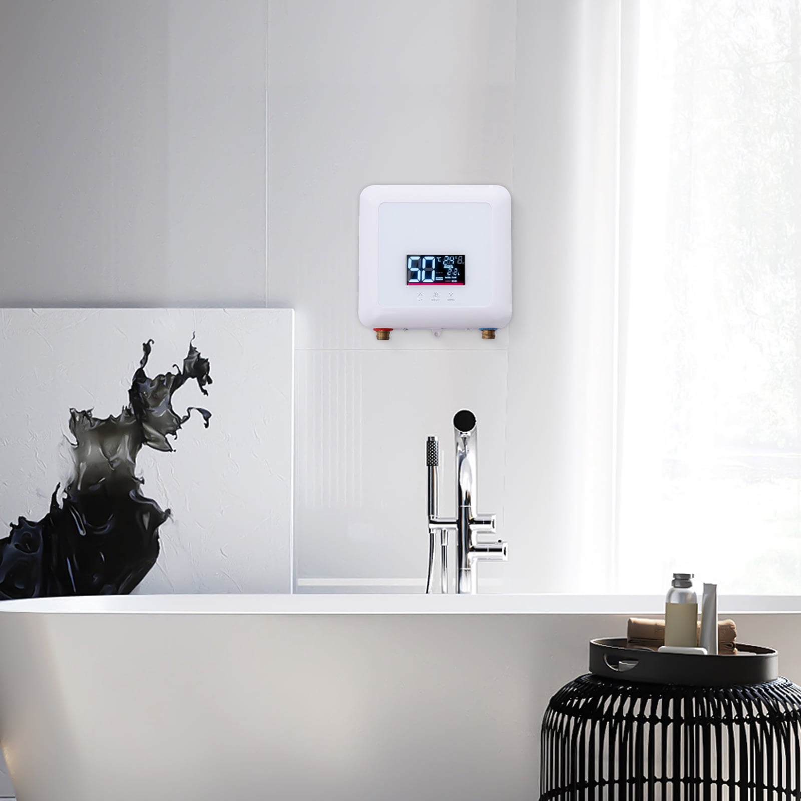 5500W Small Electric Hot Water Heater Portable Tankless Instant Hot Water Heater