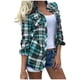 thumbnail image 2 of Puntoco Blusa casual de manga corta con cuello en V y cremallera para mujer Puntoco Puntoco-1, 2 of 3