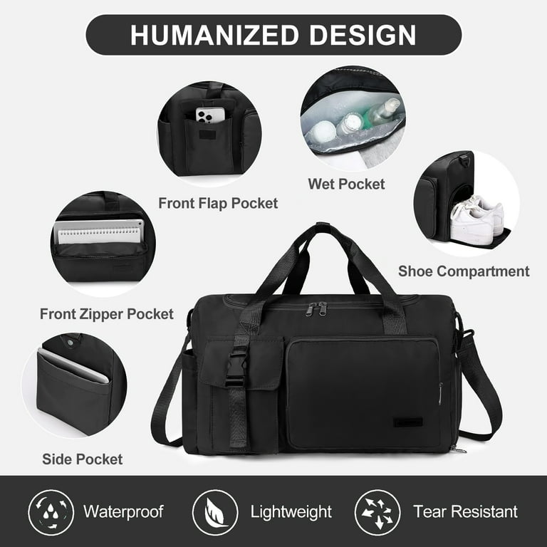 Gynky 4-in-1 Travel Duffel Bag, Weekender Backpack photo 7