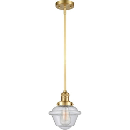 

Satin Gold Tone Mini Pendants 8 Wide Steel/Cast Brass/Glass Medium Base LED 1 Light Fixture