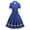 Elegant dress-Navy, variant on Holiday Dresses for Women Midi Dot V Neck Button Wedding Guest Dress 1950S Vintage Dress Retro Cocktail Dresses for Evening Prom Party