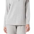 thumbnail image 3 of 32 Degrees Women's Cowl Neck Sweatshirt Gray Size X-Large, 3 of 3