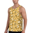 thumbnail image 2 of Fotbe Daisies Flowers Pattern Men's Quick Dry Workout Tank Top Gym Muscle Tee Fitness Bodybuilding Sleeveless T Shirt Breathable Workout Shirt-Medium, 2 of 9