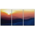 thumbnail image 3 of PixonSign Canvas Print Wall Art Set Sunset in The Mountain Valley Nature Wilderness Photography Realism Rustic Landscape Relax/Calm Multicolor Dark for Living Room, Bedroom, Office - 24"x36"x3, 3 of 5