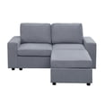 thumbnail image 3 of Ergode Arroyo Light Gray Linen Reversible Loveseat Chaise, 3 of 3
