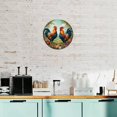 thumbnail image 4 of Vintage Wall Decor Rooster Chicken Farm Wall Plaque Sign Round Metal Tin Sign Round Welcome Door Hanging, Suitable for Home Garden Kitchen Bar Cafe Restaurant Garage Wall Decor 8x8 Inch, 4 of 8