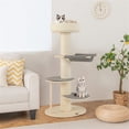 thumbnail image 5 of CHEERFUN Beige Cat Tree Cat Climbing Frame with Anti-Slip Pads for Multi-Level Cat Play, 5 of 10