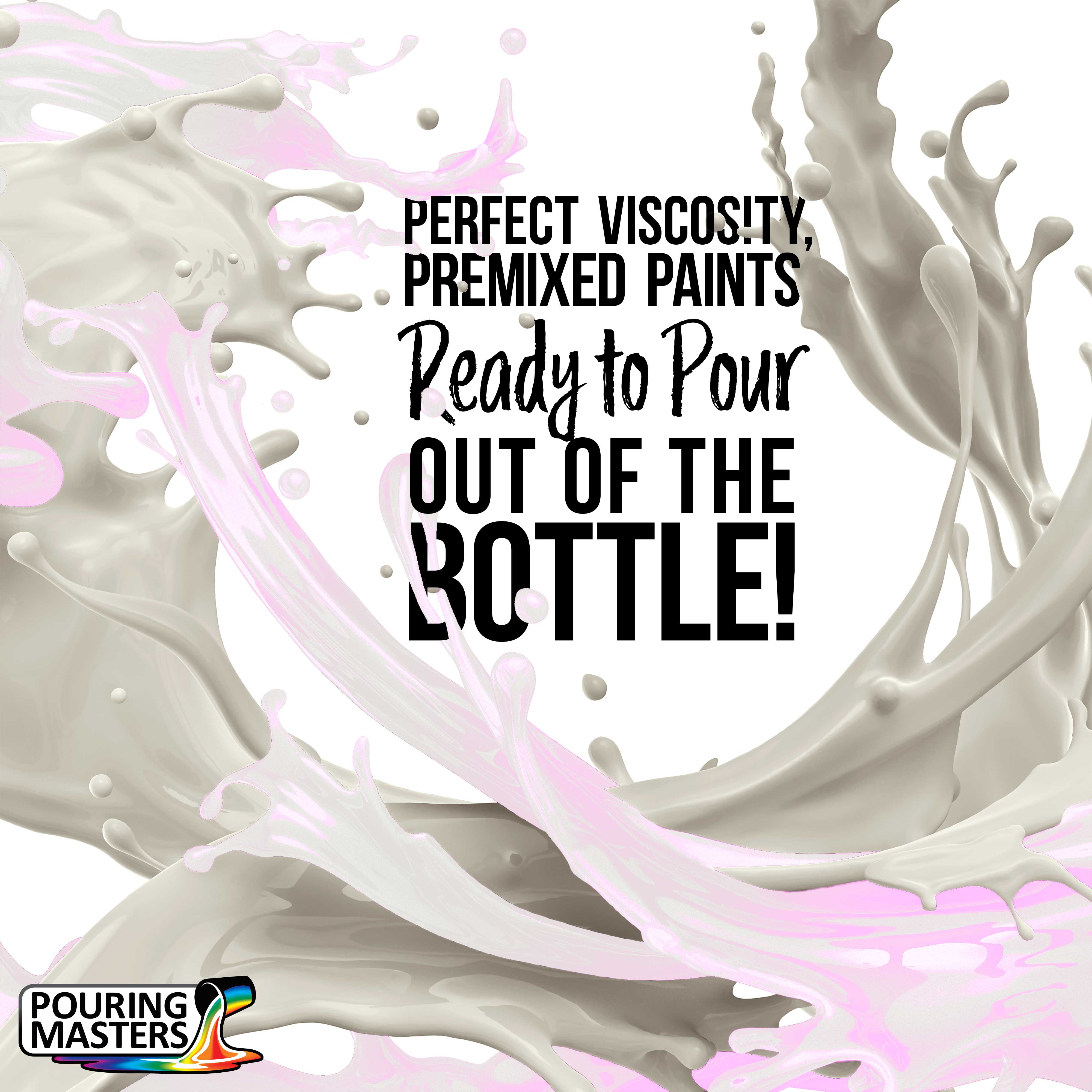 Pouring Masters Violet Interference Pearl Special Effects Pouring Paint - Half Gallon Bottle - Acrylic Ready to Pour Pre-Mixed Water Based for Canvas, Wood, Paper, Crafts, Tile, Rocks and More