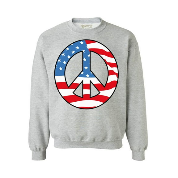 Awkward Styles Unisex Peace Flag Patriotic Graphic Sweatshirt Tops American Flag Peace Sign