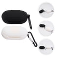 thumbnail image 2 of fundas de silicona para auriculares inalámbricos, funda protectora portátil compatible con Galaxy Buds Plus (negro y blanco), 2 of 5