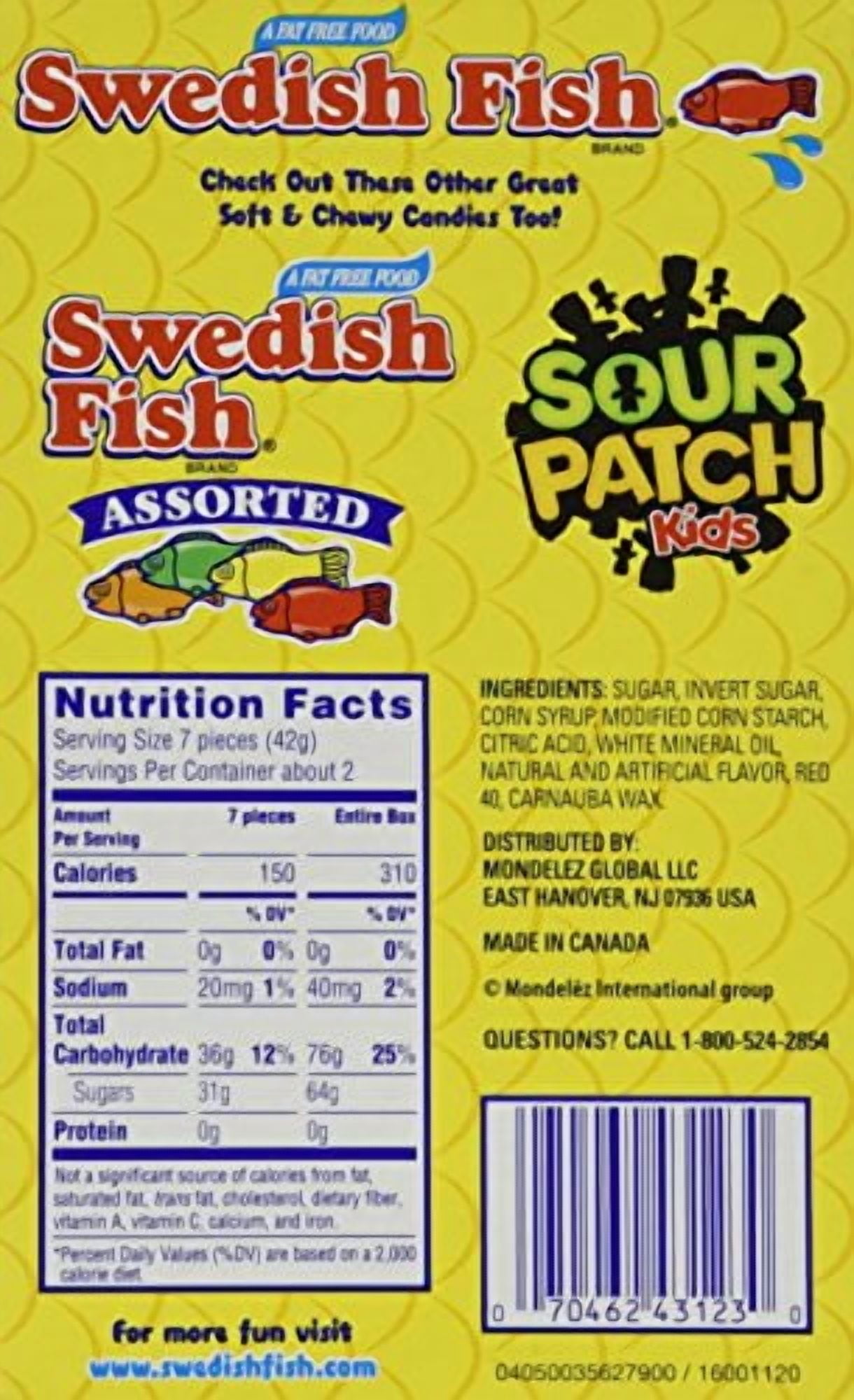 Swedish Fish Red Soft and Chewy Candy Theater Size Box (Pack of 12)