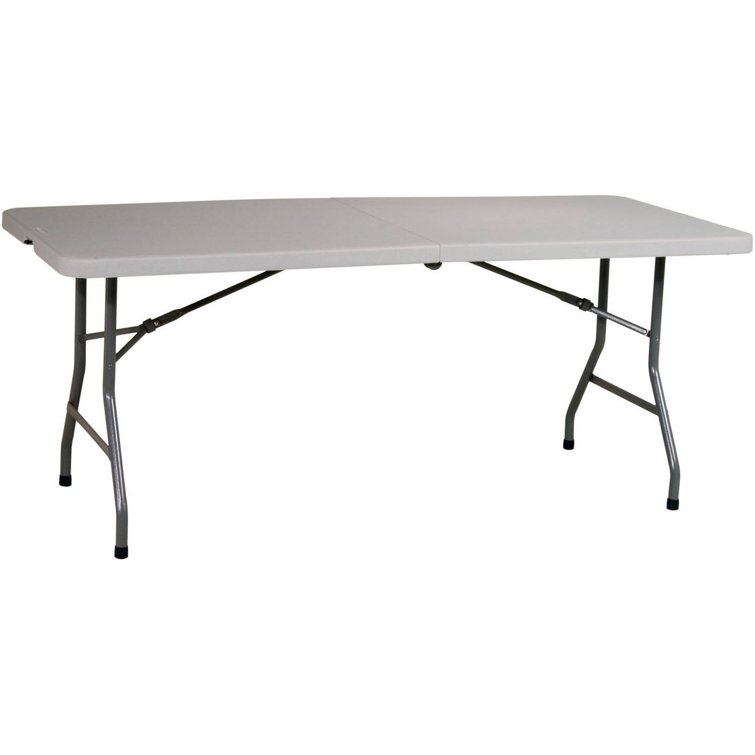 Flash Furniture 6-Foot Granite White Plastic Folding Table 