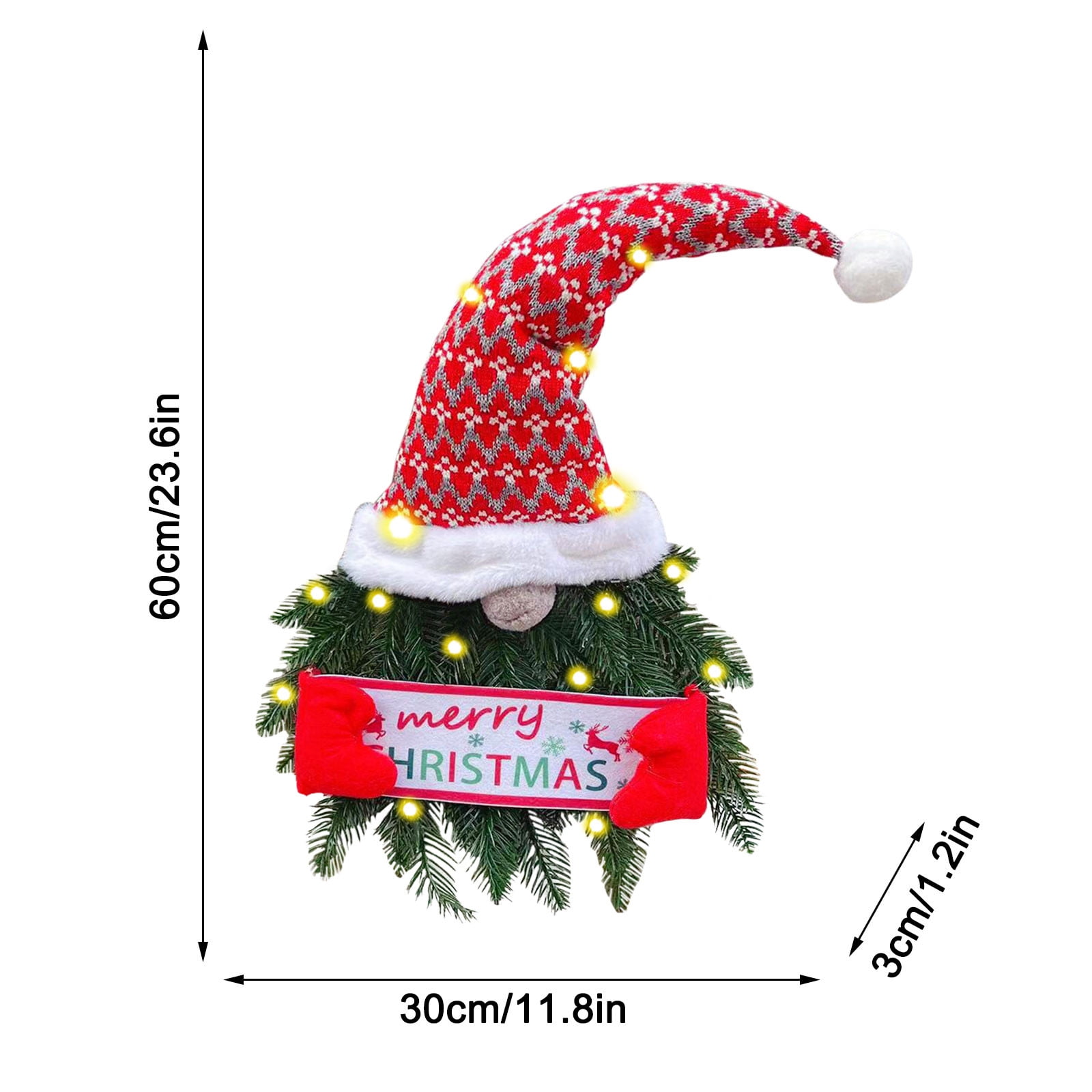 Christmas Decorations Christmas New Wreath Dwarf Door Hanging Faceless