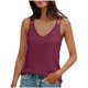 thumbnail image 3 of TaTaai Women's Linen Look V Neck Tank, Strappy Backless Design, Solid Color Sleeveless Top for Summer Fashion Gift, 3 of 6