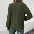 thumbnail image 5 of Giftesty Sweaters for Women Plus Size Women's Casual Fashion Long-Sleeve Round-Neck Solid Color Knitted Lantern Sleeve Sweater Tops, 5 of 5