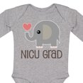 thumbnail image 4 of Inktastic Nicu Graduate Baby Elephant Boys or Girls Long Sleeve Baby Bodysuit, 4 of 5