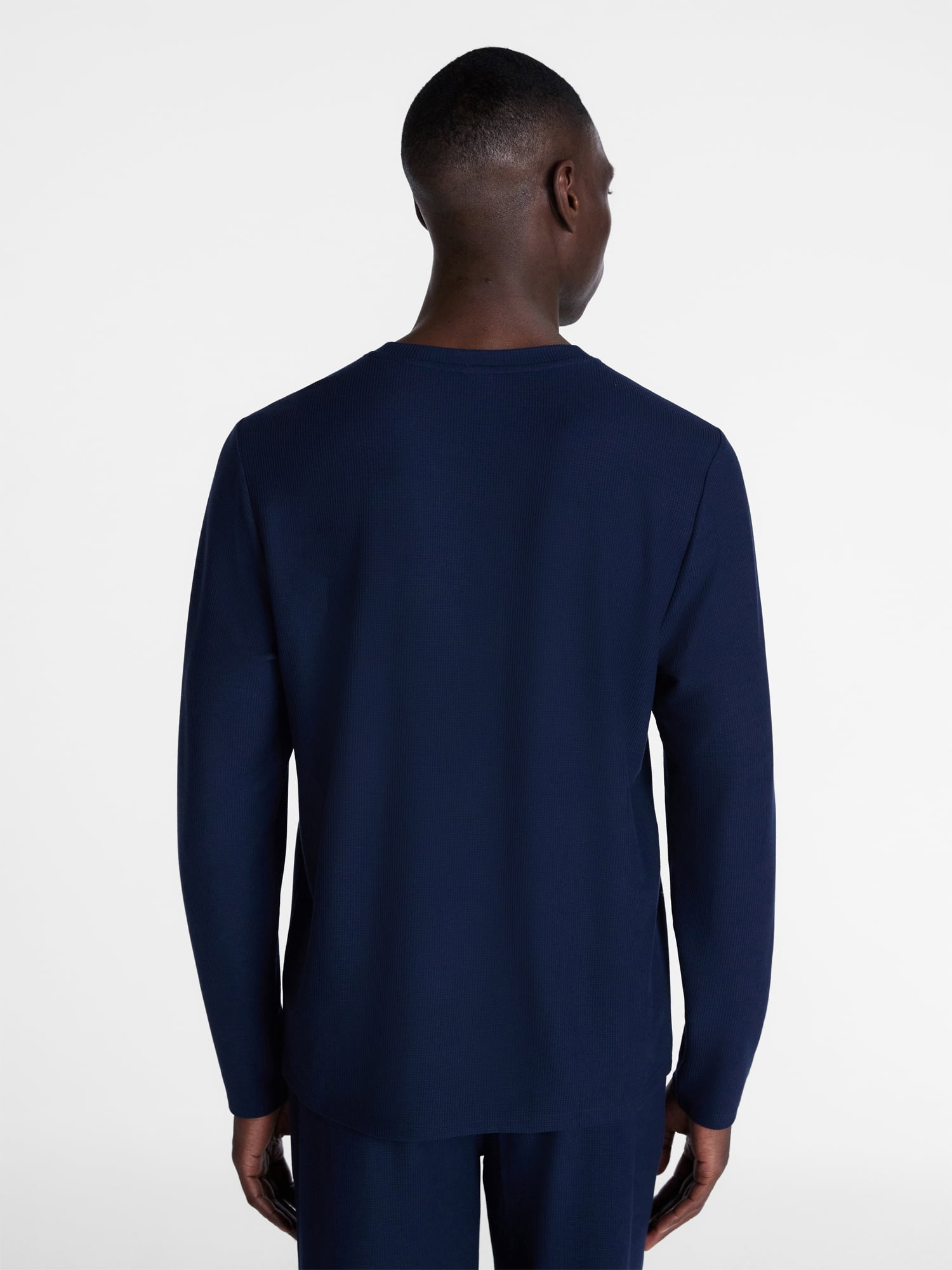 George Men's Waffle Knit Sleep Tee with Long Sleeves, Sizes XS-3XL