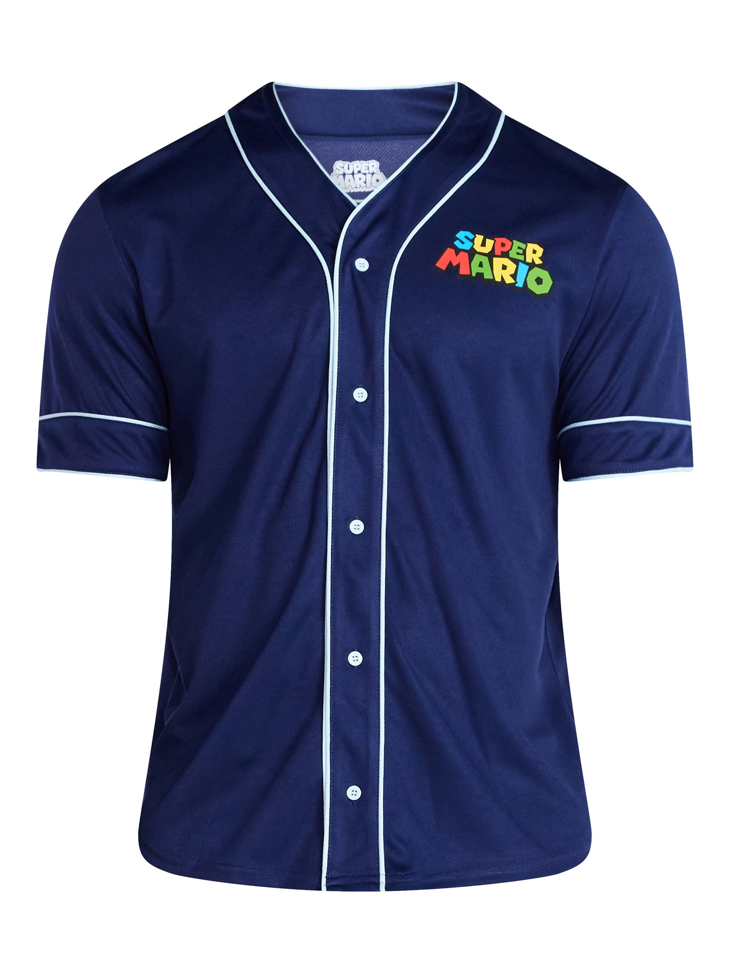 Super Mario Men's and Big Men's Baseball Jersey, Sizes XS-3XL