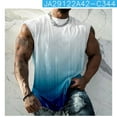 thumbnail image 3 of Wancir Mens Sleeveless Tank Tops Workout Muscle Gym T Shirts Crew Neck Gradient Tee Tops, 3 of 5