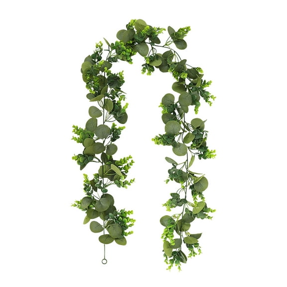 Eoozwa Odorless Artificial Ivy Vines, 68.9" Silk Ivy Garland with Green Leaves, Fake Hanging Plants Greenery Decoration for Bedroom, Windows, Walls, Wedding, Outdoor Decor