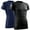 Black/Navy, variant on Mens Compression Shirt Short Sleeve Dry-fit Athletic Base-layer T-shirt - 2 Pack