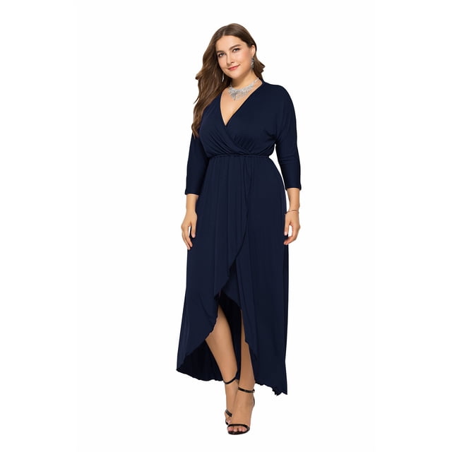 Maxi Vestido Largo De Fiesta Elegante Sexi Talla Extra Plus Dara Baby Vest029