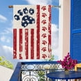 thumbnail image 3 of 4th of July House Flag Dog Stars and Stripes Double Sided USA Flag Patriotic Memorial Day Independence Day Yard Outdoor Decorations 28x40 Inch, 3 of 5