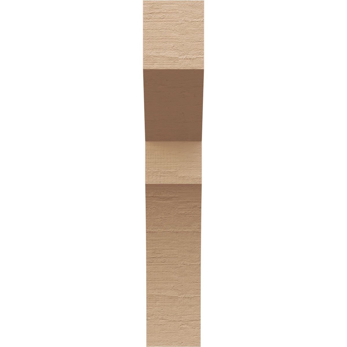 4"W x 8"D x 24"H Thin Monterey Rough Cedar Woodgrain TimberThane Corbel, Primed Tan