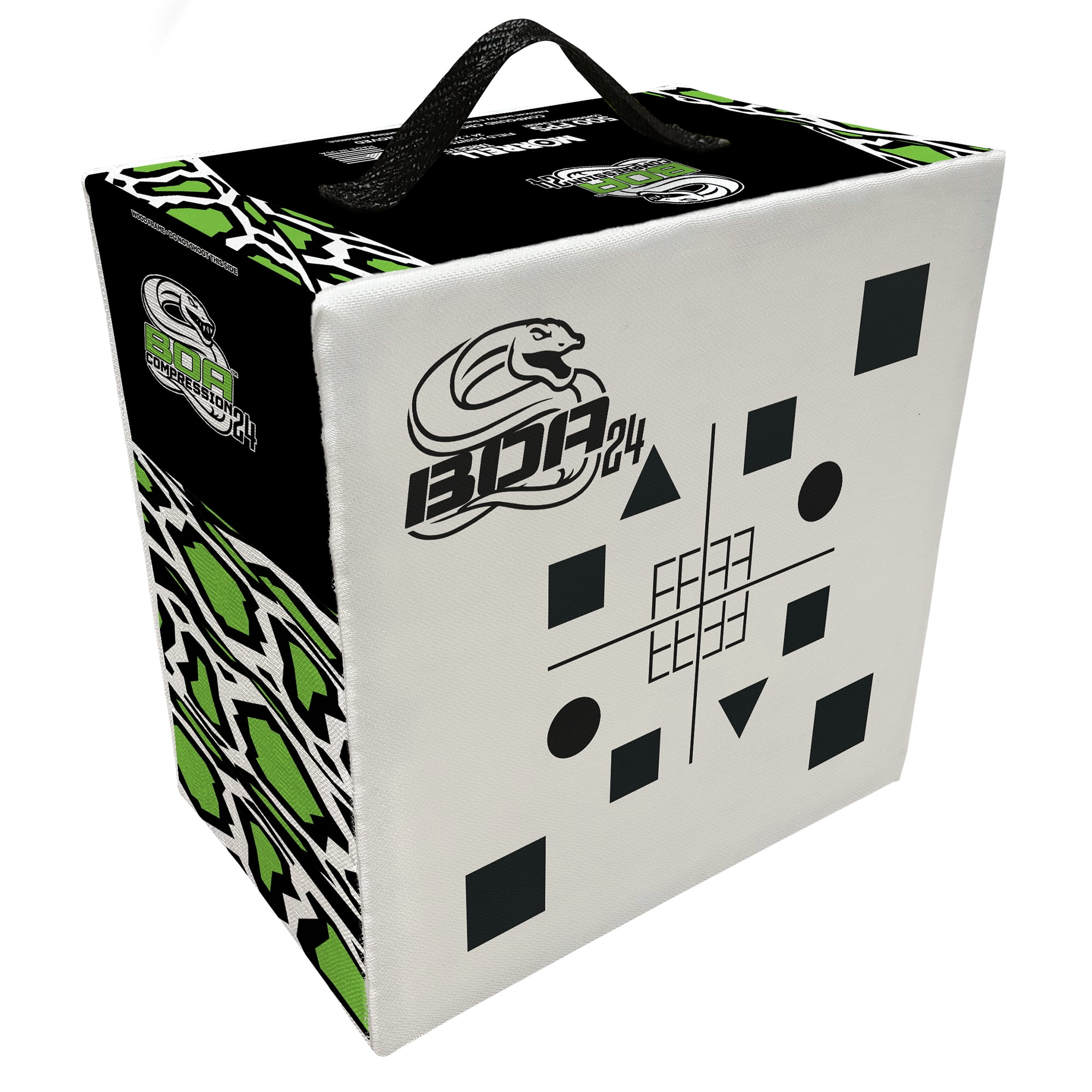 BIGshot Targets BOA Compression Foam Archery Target Block, 24 Inch, White/Black