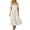 White, variant on Women's V-Neck Short Sleeve Gathered Waist Button Detail A-Line Casual Midi Dresses with Pockets for Women Everyday & Vacation Wear