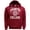 Burgundy/ White, variant on Irish Men's Hoodie Trinity College Dublin Crest Burgundy/ White Front Pocket Sweatshirt