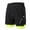 Noir&Vert, variante sur Shorts de Course 2-en-1 pour Hommes avec Poches à Glissière, Séchage Rapide, Shorts d'Exercice pour l'Entraînement au Gym