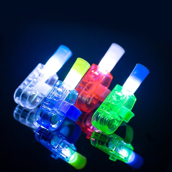 8 Pcs Finger Lights Space Theme Party Favors Birthday Decorations, Neon Glow in the Dark Light Up Party Supplies Toys Gifts Bulk for Boys Girls Goodie Bags Stuffers Classroom Prizes