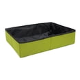 thumbnail image 1 of Caja de arena de viaje portátil para gatos, sin olor, ligera, impermeable, plegable, caja de arena de viaje para suministros para gatos, verde L 35 x 45 cm/13,8 x 17,7 pulgadas, 1 of 13