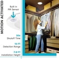 thumbnail image 2 of Luxrite 6in LED Motion Sensor Ceiling Light 3 Color Selectable 3000K-5000K 30s Timeout 15W 1000 Lumens 2 Pack, 2 of 5