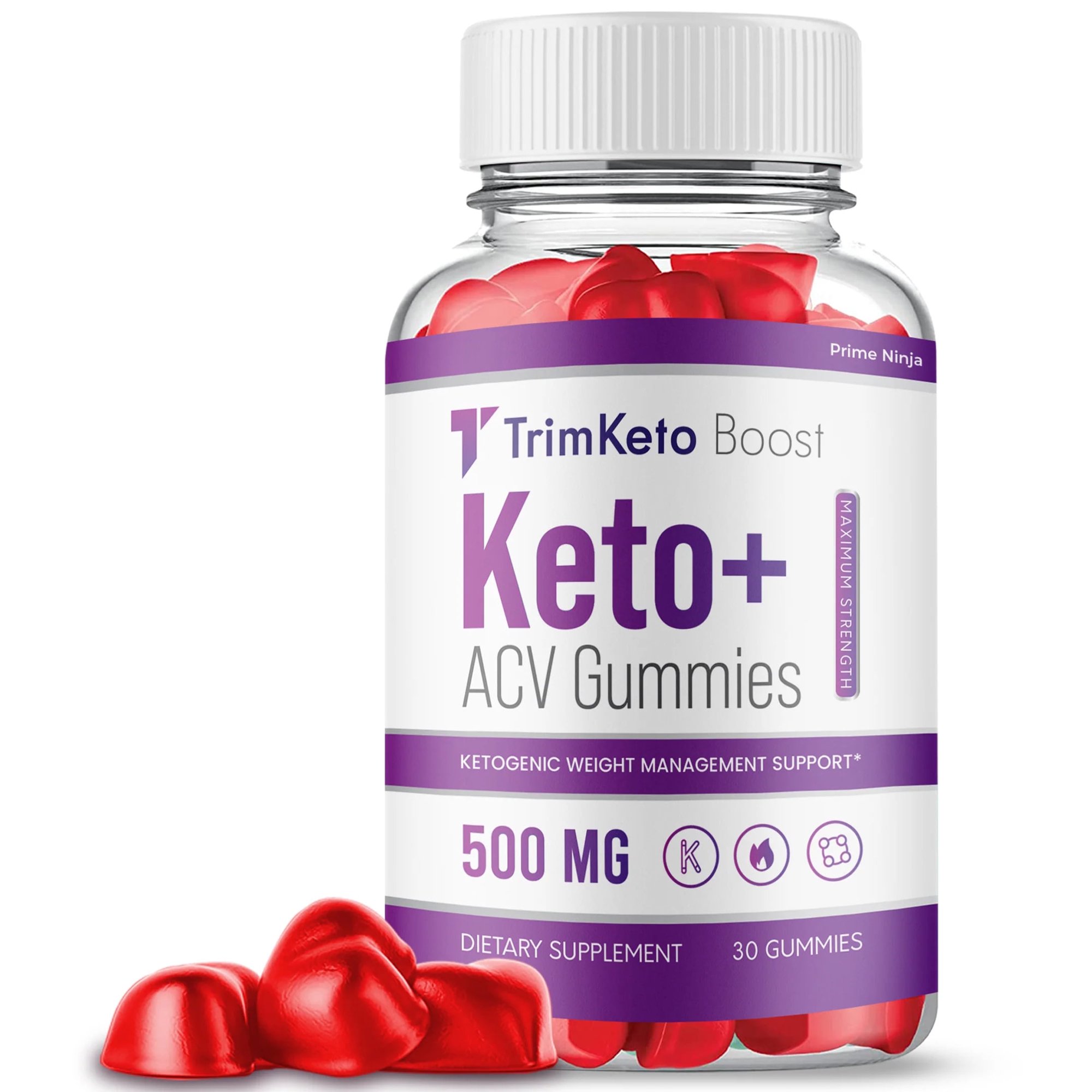 (1 Pack) TrimKeto Boost Keto ACV Gummies, Apple Cider Vinegar, Max Strength, 1 Month Supply Dietary Supplement, Made in USA.