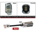 thumbnail image 6 of 6Pcs Telephone Cord Detangler RJ9 4P4C Extended Rotating Anti-T-Angle Black Telephone Cord Landline Cable, 6 of 10