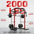 thumbnail image 4 of 2000LBS Power Cage,All-in-One Squat Rack with Cable Crossover and Dual Independent Pulley System,Full Cage for Full Body Training,Power Rack with More Training Attachments for Home Gym, 4 of 7